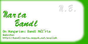 marta bandl business card